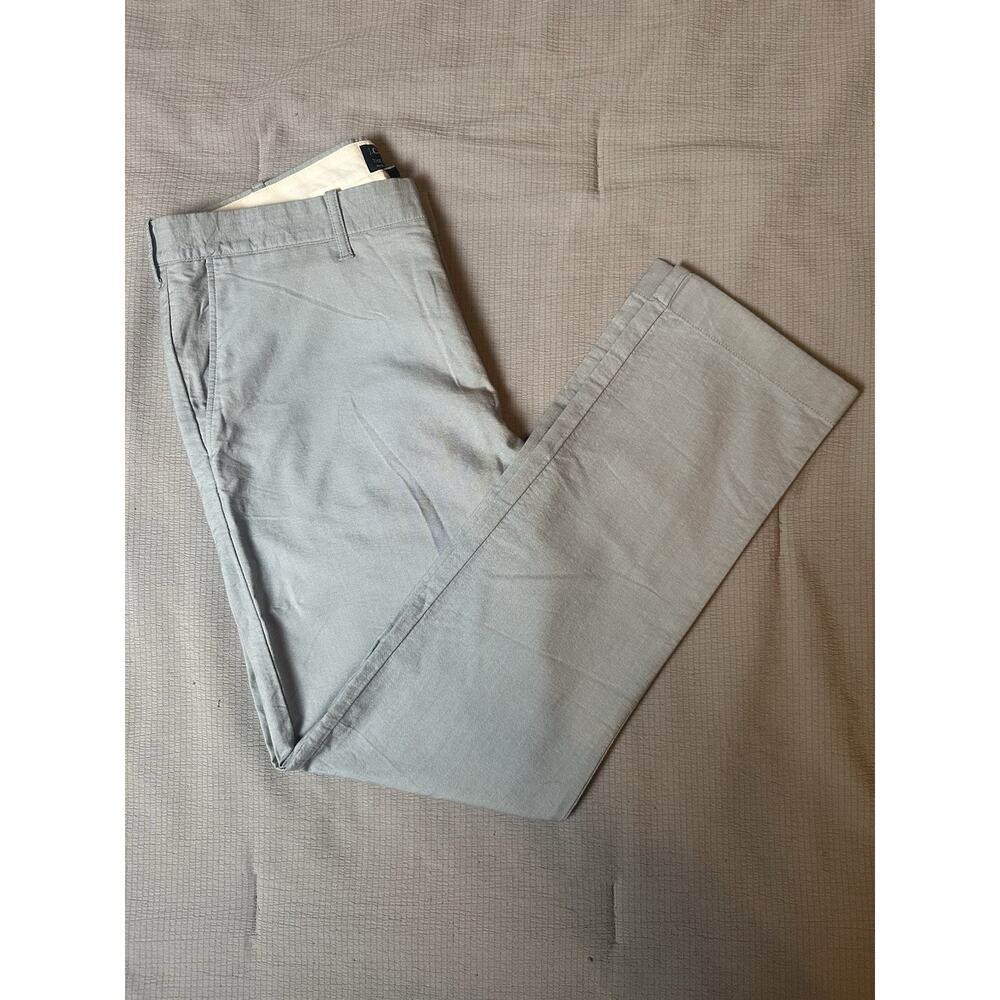 J.Crew Men’s The Driggs Pants Gray 33x30 Straight Slim Fit 100% Cotton